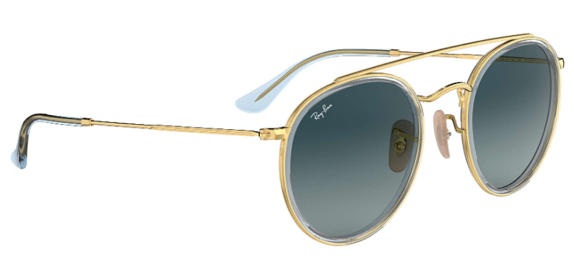 Ray Ban Round Double Bridge 3647 9123/3M