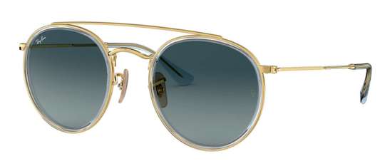 Ray Ban Round Double Bridge 3647 9123/3M